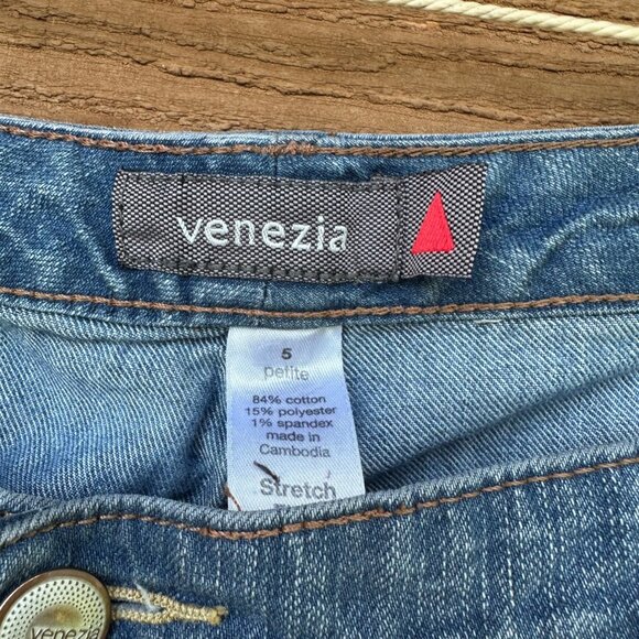 Lane Bryant Venezia Womens 22 Petite Stretch Flare Jeans Medium Wash Denim - Picture 2 of 12